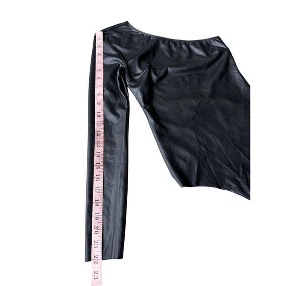 Commando Black Onesleeve Faux Leather Bodysuit - Picture 11 of 11